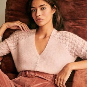 Sezane Garance Jumper, Blush, Size Small